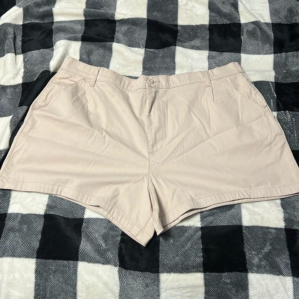 ASOS Design Curve High Rise Tan Shorts. Size 18 - Picture 1 of 11